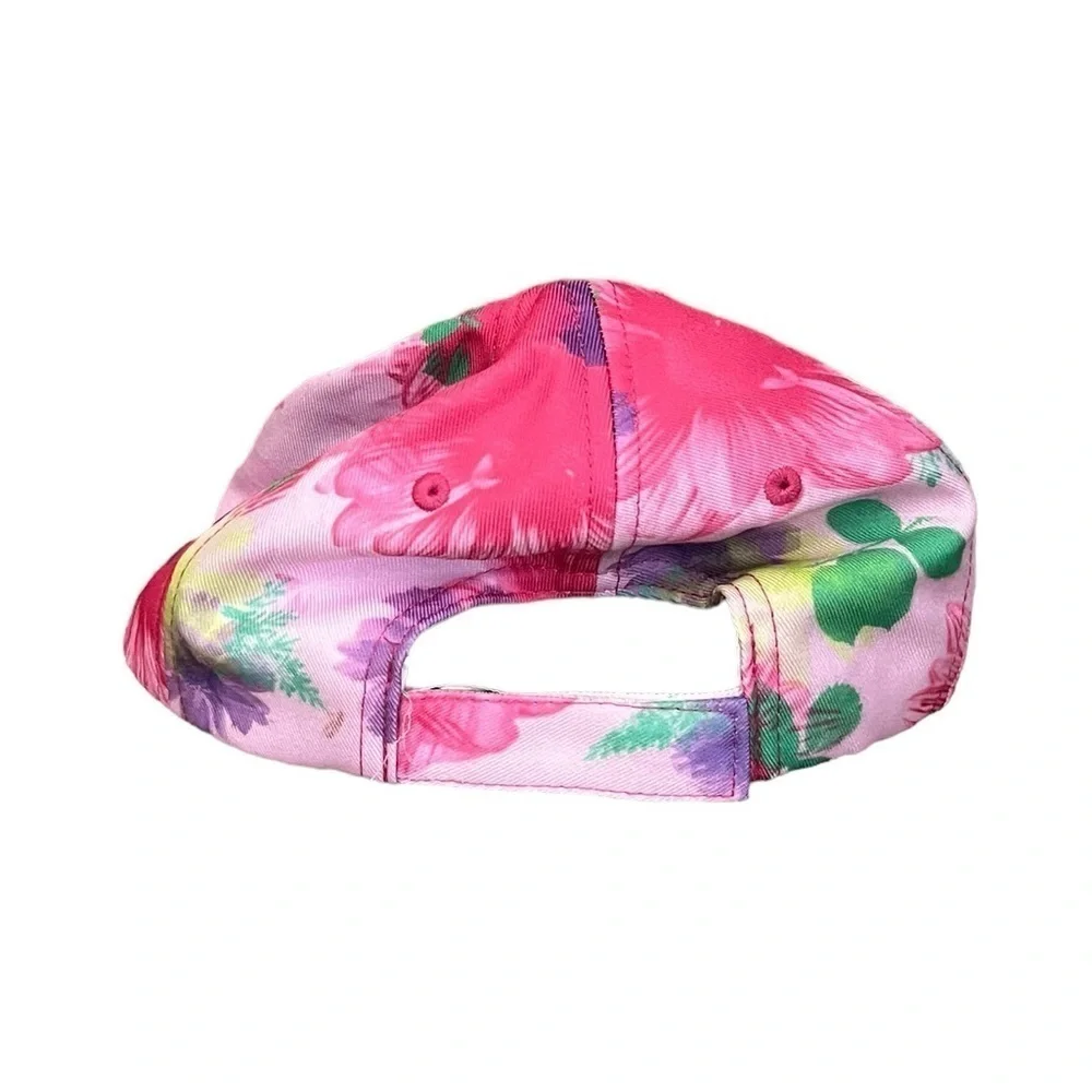 Disney Parks Minnie Mouse Floral Pink Baseball Hat Adjustable Girls Coquette